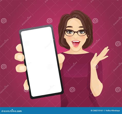 Surprised Mature Woman With Phone Stock Vector Illustration Of Female
