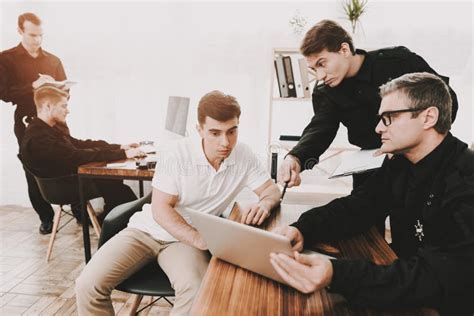 Detainee Questioning In Police Department Office Stock Image Image