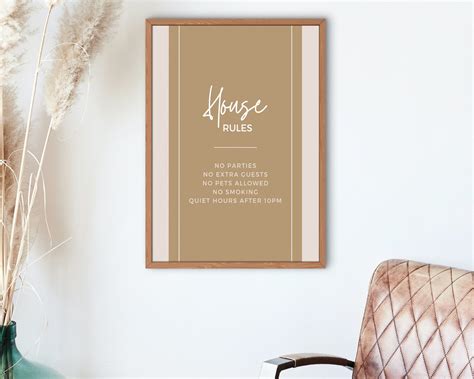 Airbnb House Rules Sign Editable Airbnb Template Printable House