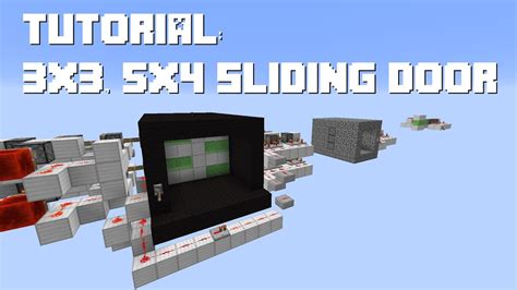 Minecraft Sliding Piston Door 3x3 And 5x4 Youtube