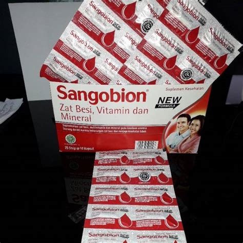 Jual Sangobion Zat Besi Vitamin Dan Mineral 1 Strip 10 Kapsul