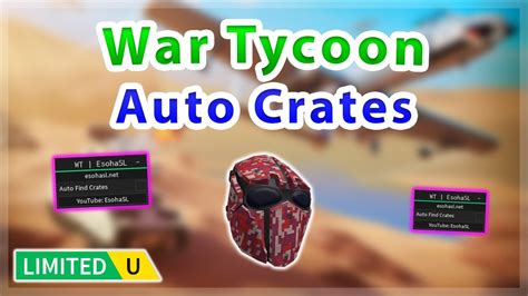 Ugc Limited War Tycoon Auto Collect Ugc Crates Script Youtube