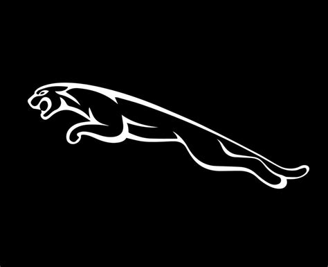 Jaguar Brand Logo Car Symbol White Design British Automobile Vector ...