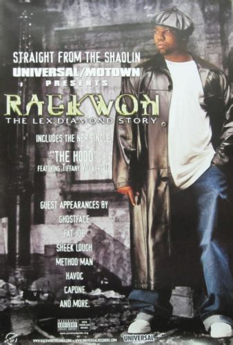 Raekwon 2003 Lex Diamond Story Promotional Poster Flawless New Old