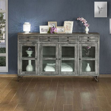 Moro Console W 2 Glass Doors Ifd Furniture Furniture Cart