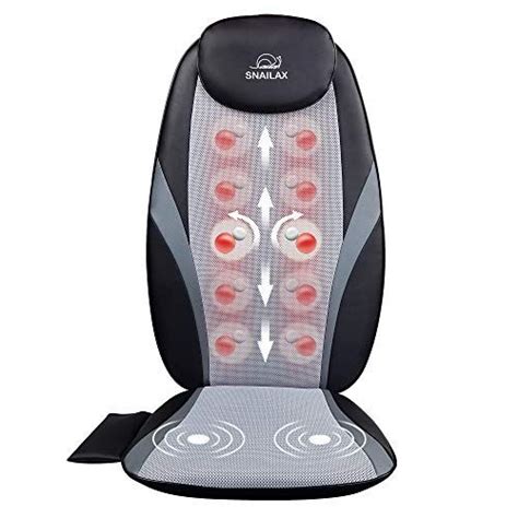 Snailax Siège Massant Shiatsu Massage du Dos Chauffant Fauteuil