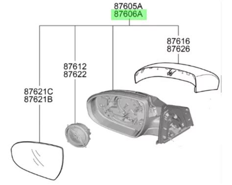 Espejo Exterior Original Hyundai Tucson Tl 2015 2020