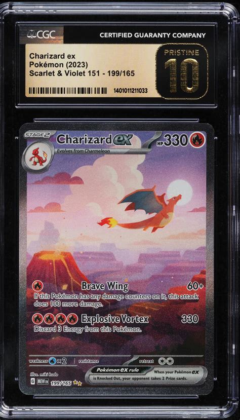 2023 Pokemon Sv 151 Special Illustration Rare Charizard Ex 199 Cgc 10