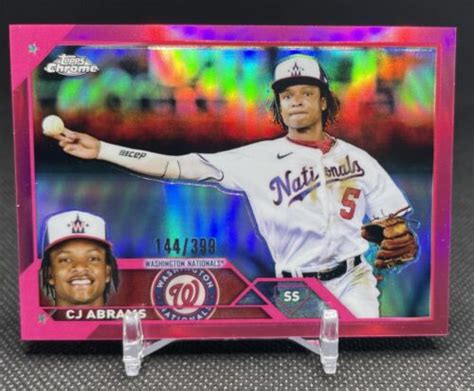 2023 Topps Chrome CJ Abrams Magenta Refractor 399 185 Washington