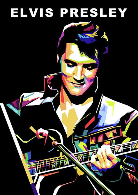 Elvis Presley Wpap Pop Art Digital Art By Noval Purnama Pixels