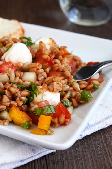 Italian Farro Salad Recipe Food Fanatic