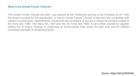 What is The Armed Forces Tribunal | PPT