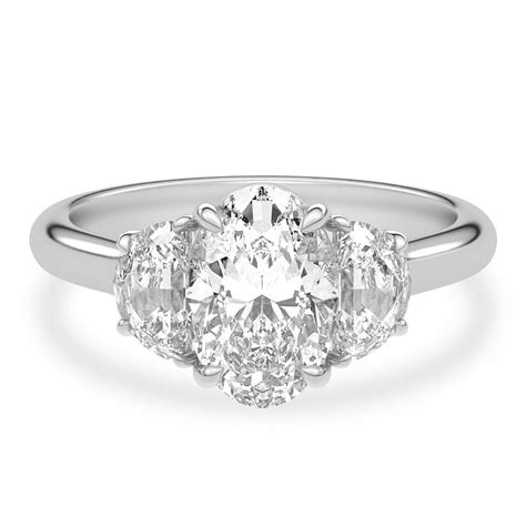 Arise Jewel K White Gold Over Ct Oval Cut Solitaire Engagement Ring