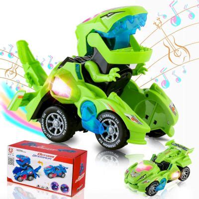 DINO CARRO TRANSFORMER LUCES Y MÚSICA Verde GENERICO falabella