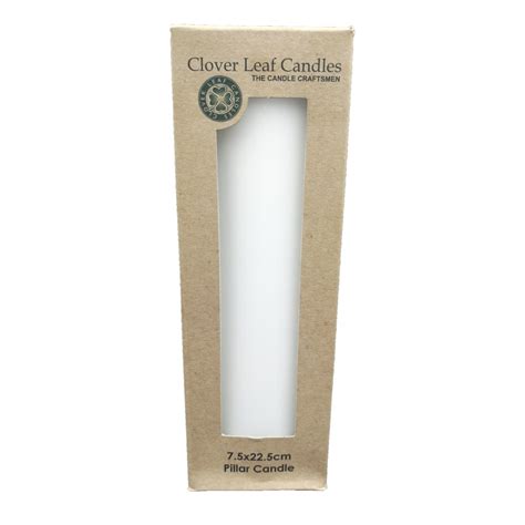 Clover Leaf Pillar Candle 75 X 225cm Plastic And Glass Empire