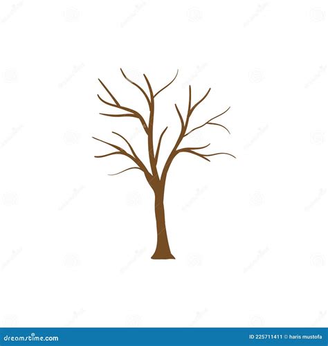 Leafless Tree Icon Design Template Vector Isolated Illustration Stock