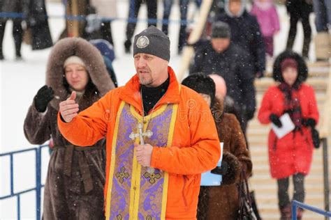 Orel, Russia - January 19, 2016: Russian Epiphany Feast. Orthodox ...