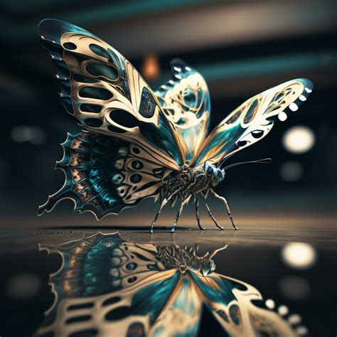 Beautiful Close Up Illustration Of A Hyper Realistic Butterfly 24071158