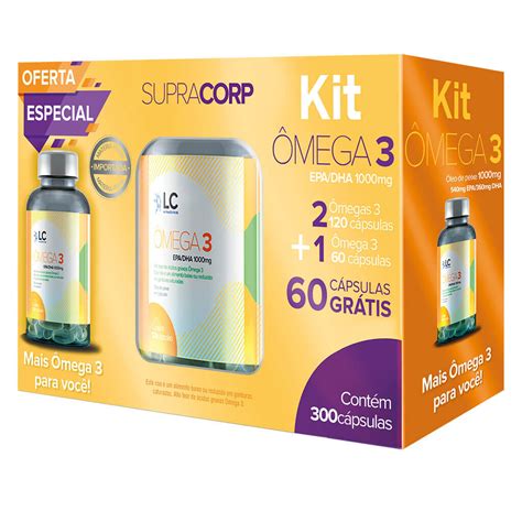 Kit Ômega 3 1000mg 300 cápsulas Supracorp