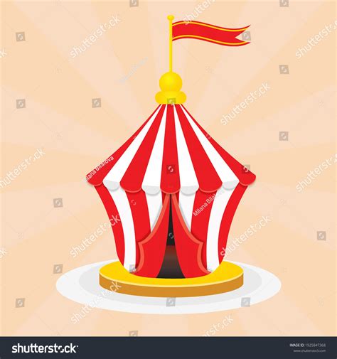 Red Circus Tent Vector Illustration Stock Illustration 1925847368 Shutterstock