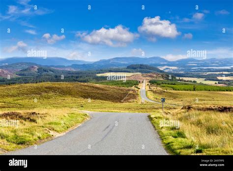 Highlands of Scotland near Loch Ness, General Wade's Military Road in ...