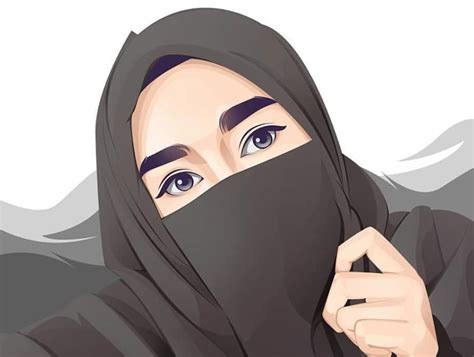 Gambar Perempuan Muslimah Kartun Gambar Kartun Wanita Muslimah Berhijab Terbaru Lukisan Wajah