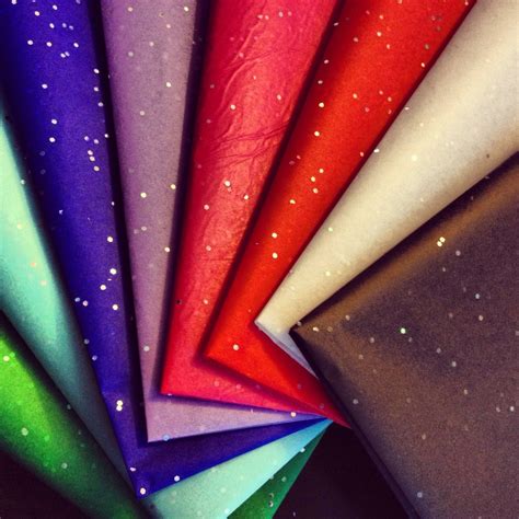 GLITTER TISSUE PAPER 10 Sheets Gift Wrapping Craft Supply