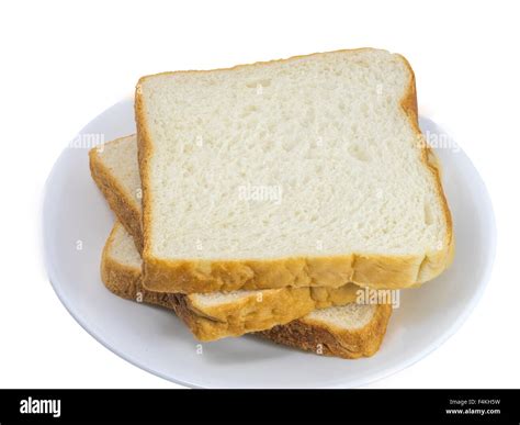 Bread slices isolated on white Stock Photo - Alamy