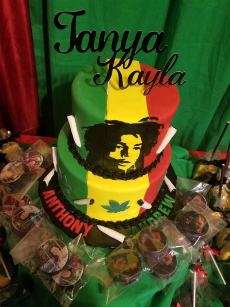 Pin By Latanya Champagne On Bob Marley Party The6 Birthday Cake Party