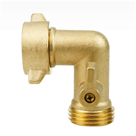 90 Degree Hose Elbow Adapter With Shut Off Valve 34 Inch Us Connection