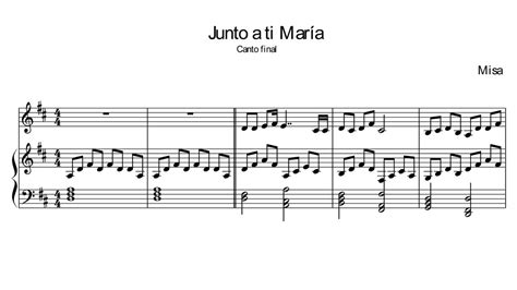 Junto a ti María Partitura YouTube