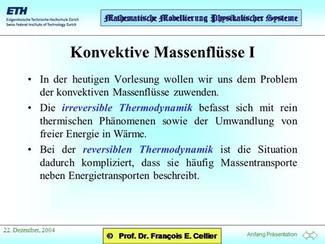 Anfang Pr Sentation Dezember Konvektive Massenfl Sse I In Der