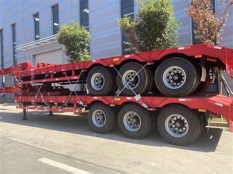 Heavy Duty Machine Gooseneck Drop Deck Extendable Low Bed Trailer Low