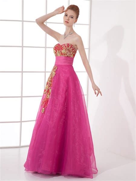 Hot Pink Strapless Beaded Waist Floor Length Cascade Mermaid Prom Gown Fancy Bridesmaid Dresses