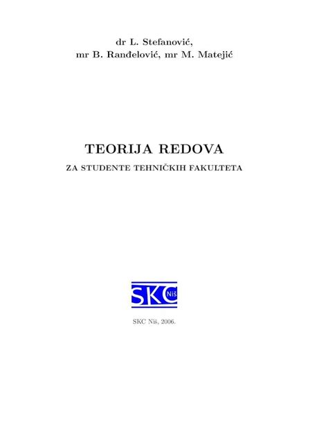 PDF Teorija Redova DOKUMEN TIPS