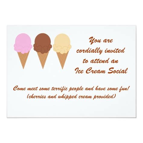 Ice Cream Social Invitation | Zazzle