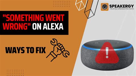 How To Fix Alexa S Error Sorry Something Went Wrong In Youtube