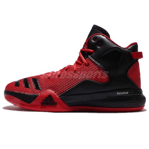 Adidas Dt Bball Mid Red Black Mens Basketball Shoes Sneakers Aq7755 Ebay