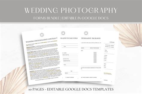 Editable Wedding Photographer Contract Template, Professional Service ...