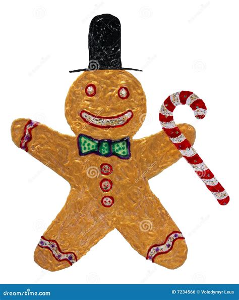 Christmas Gingerbread Man With Bowler Stock Photo Image Of Object