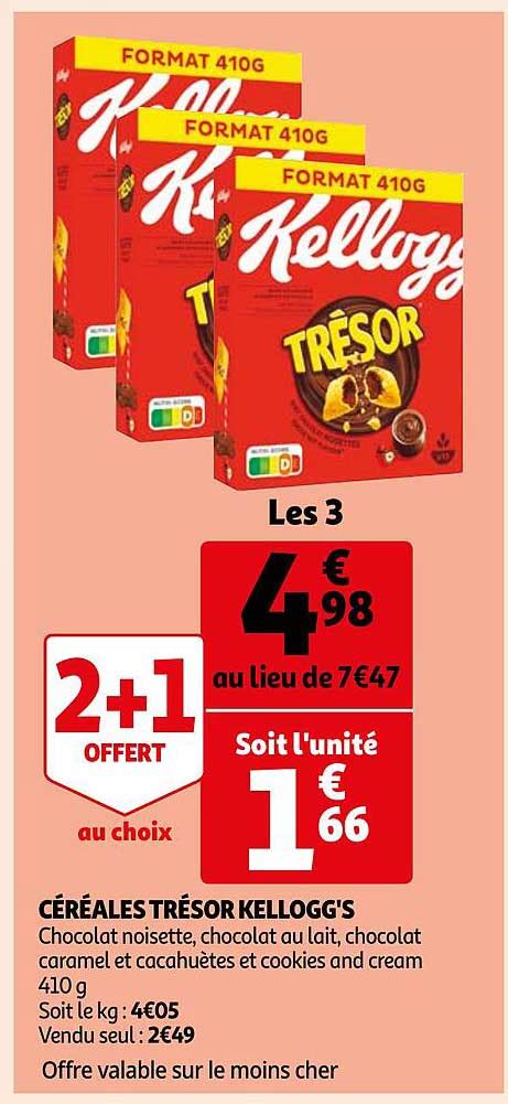 Promo Céréales Trésor Kellogg s chez Auchan Direct iCatalogue fr