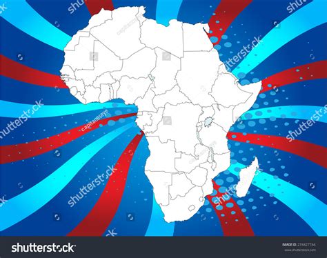 Detailed Map Africa Captivating Background Vectors เวกเตอร์สต็อก ปลอด