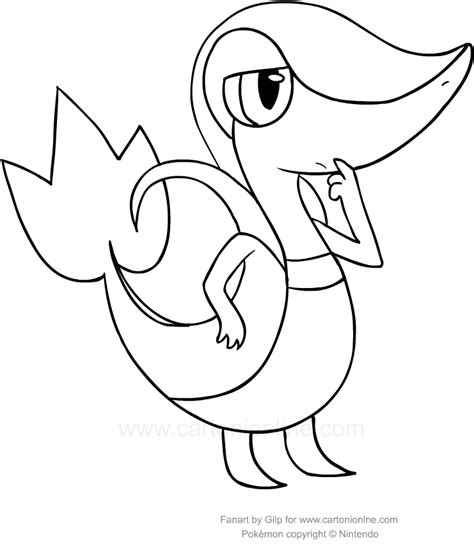 Desenho De Snivy Dos Pokemon Para Colorir