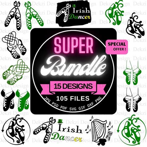 Bundle Irish Dancer Shoes Svg Ghillies Irish Dancing Shoes Dancer