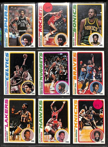 Lot Detail Lot Of 2 Topps Basketball Complete Sets 1977 78 1978 79