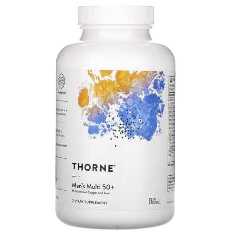 Thorne Research, Men's Multi 50+, 180 Capsules - iHerb