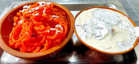 Kesari Jalebi With Rabdi Is A Delicious Indian Recipe Served As A