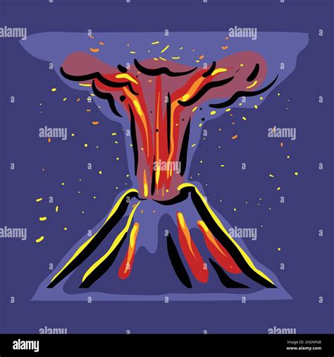 Volcano Eruption Clip Art Stock Vector Image And Art Alamy