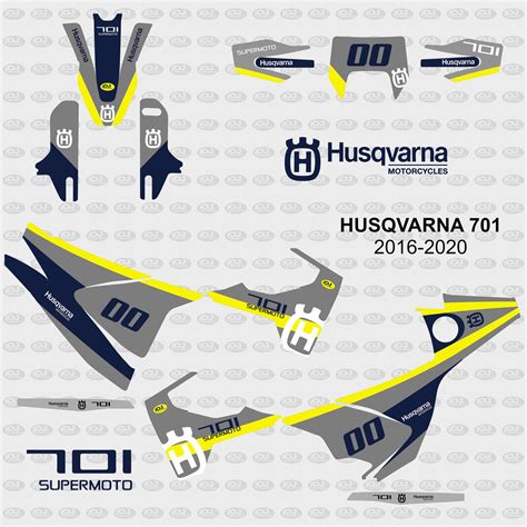 Kit Adhesivos Husqvarna 701 Supermoto 2016 20 Gris Ojgraphics Es