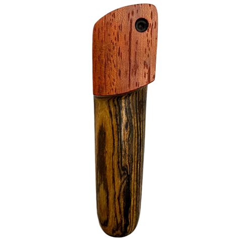 375” American Made Exotic Hardwood Smoking Pipe Swivel Lid Padauk